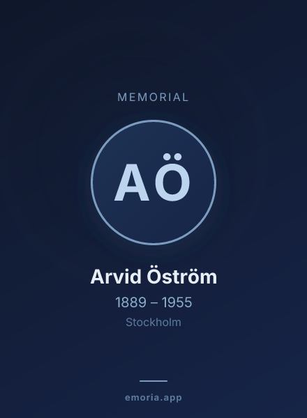 Memorial portrait of Arvid Öström