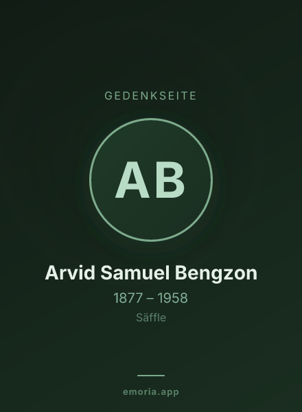 Gedenkportrait von Arvid Samuel Bengzon