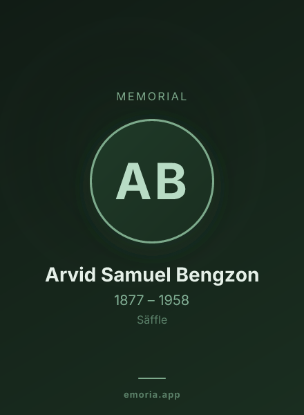 Memorial portrait of Arvid Samuel Bengzon