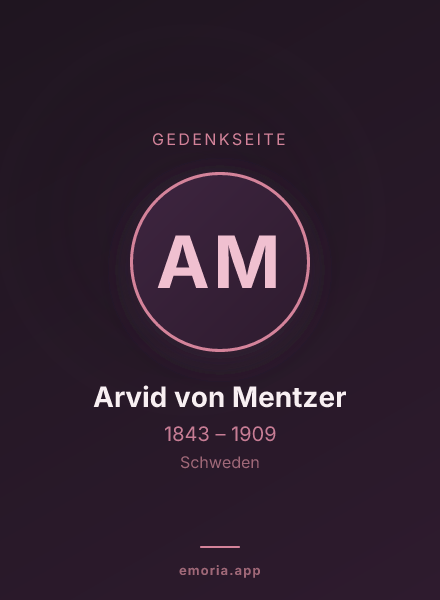 Gedenkportrait von Arvid von Mentzer