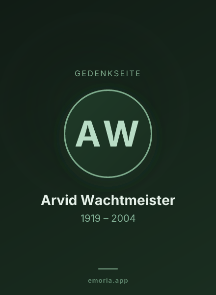 Gedenkportrait von Arvid Wachtmeister