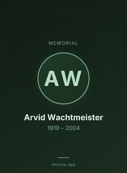 Memorial portrait of Arvid Wachtmeister