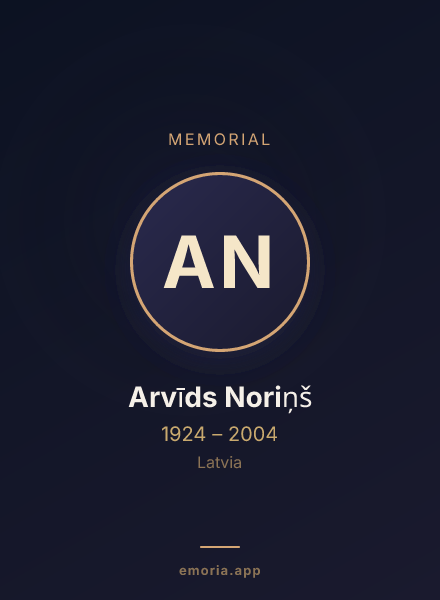 Memorial portrait of Arvīds Noriņš
