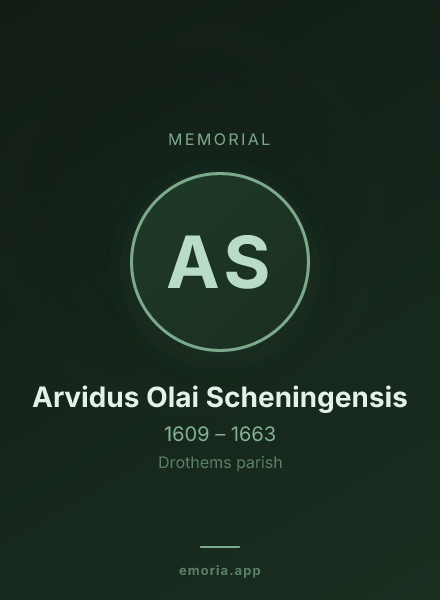 Memorial portrait of Arvidus Olai Scheningensis