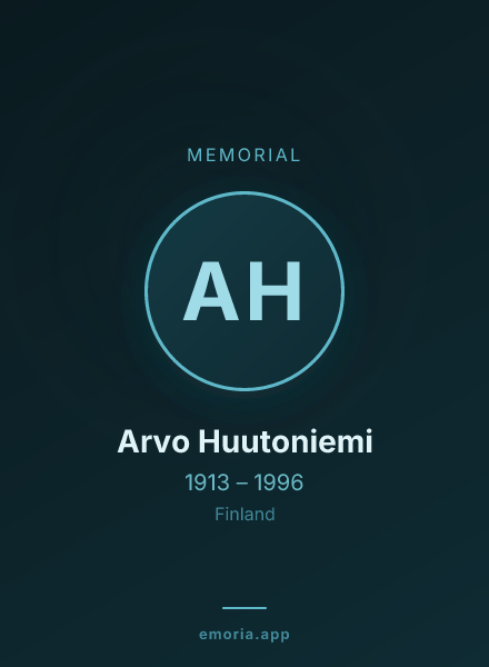 Memorial portrait of Arvo Huutoniemi