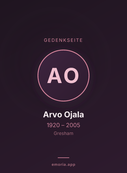 Gedenkportrait von Arvo Ojala