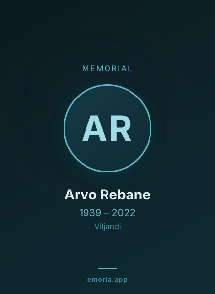 Memorial portrait of Arvo Rebane
