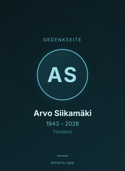 Gedenkportrait von Arvo Siikamäki