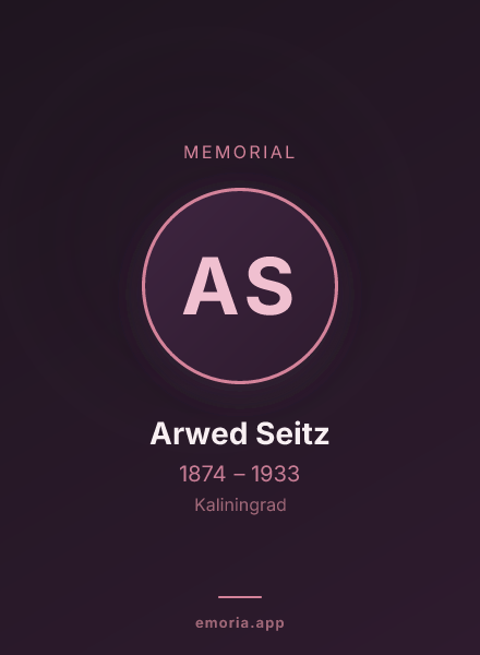 Memorial portrait of Arwed Seitz