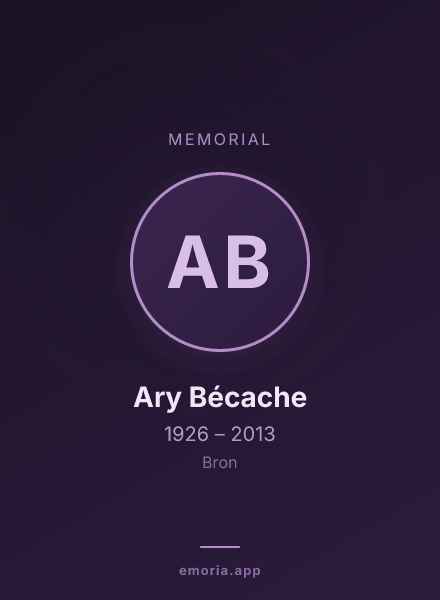 Memorial portrait of Ary Bécache