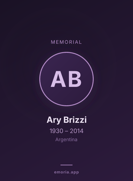 Memorial portrait of Ary Brizzi