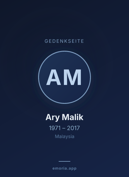 Gedenkportrait von Ary Malik