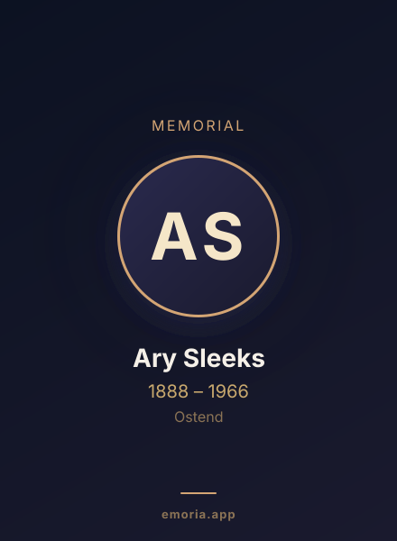 Memorial portrait of Ary Sleeks
