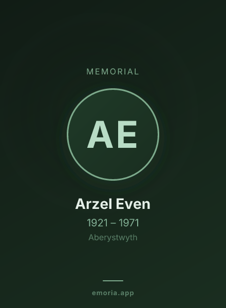 Memorial portrait of Arzel Even