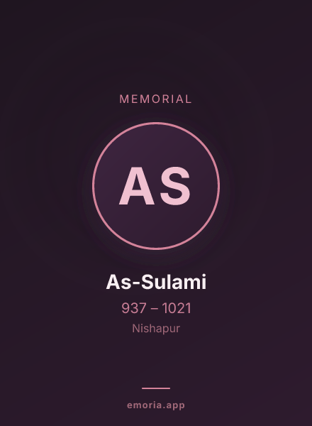 Memorial portrait of As-Sulami