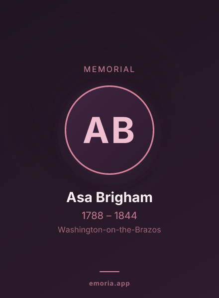Memorial portrait of Asa Brigham