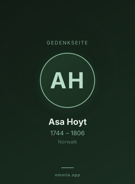 Gedenkportrait von Asa Hoyt