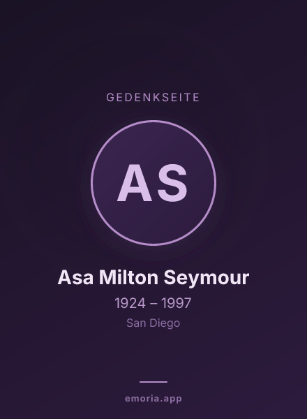 Gedenkportrait von Asa Milton Seymour