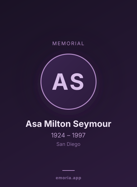 Memorial portrait of Asa Milton Seymour