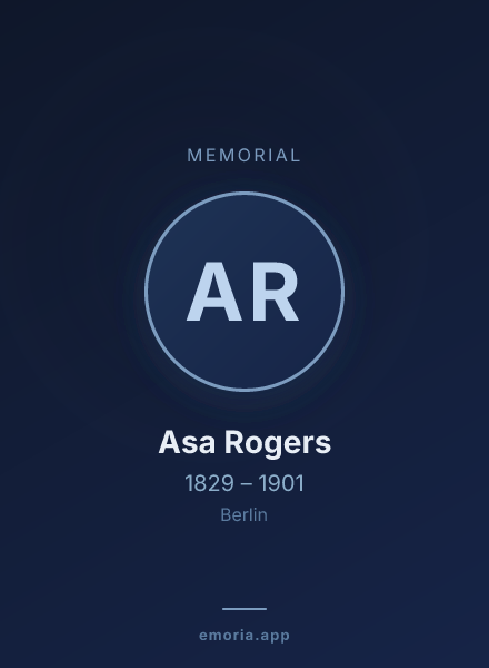 Memorial portrait of Asa Rogers