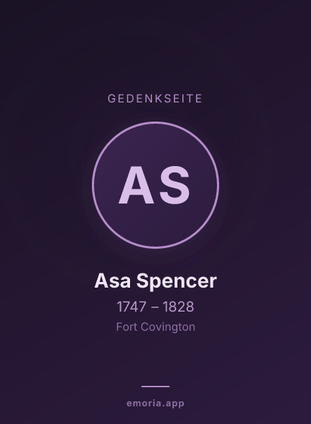 Gedenkportrait von Asa Spencer