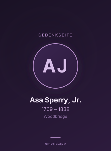Gedenkportrait von Asa Sperry, Jr.