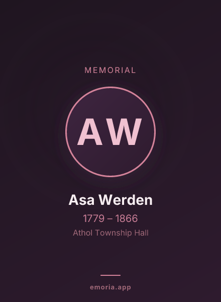 Memorial portrait of Asa Werden
