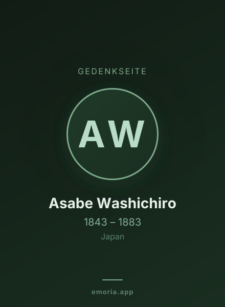 Gedenkportrait von Asabe Washichiro