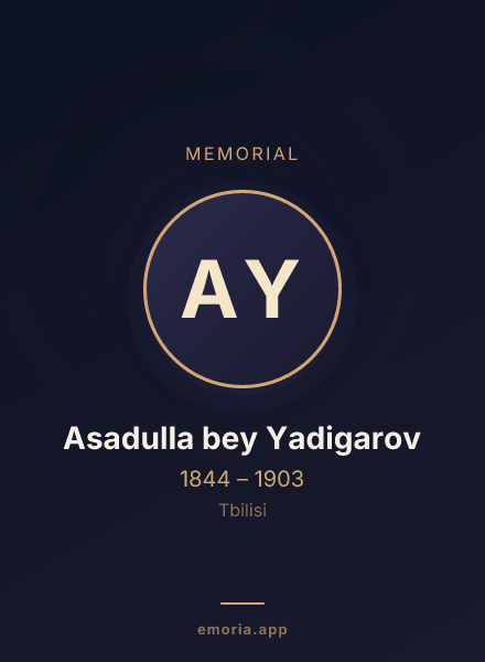 Memorial portrait of Asadulla bey Yadigarov