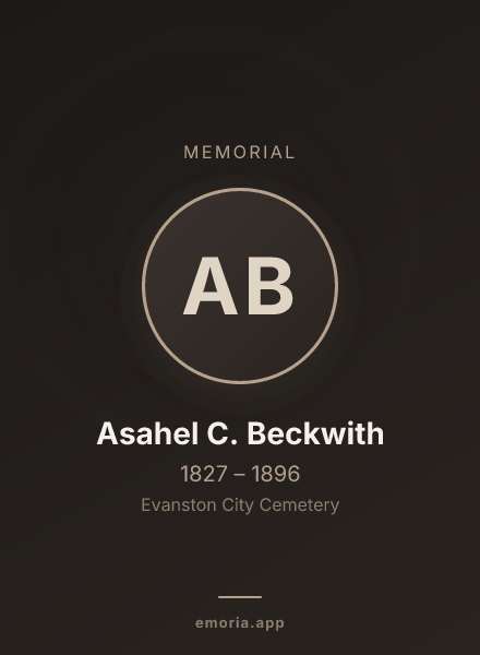 Memorial portrait of Asahel C. Beckwith