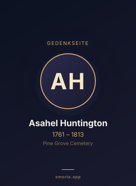 Gedenkportrait von Asahel Huntington