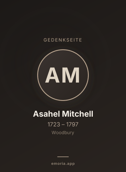 Gedenkportrait von Asahel Mitchell