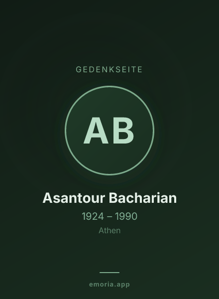 Gedenkportrait von Asantour Bacharian