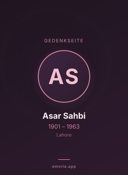 Gedenkportrait von Asar Sahbi