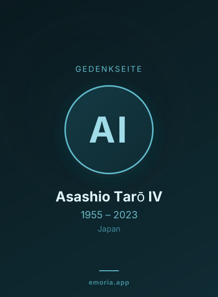 Gedenkportrait von Asashio Tarō IV