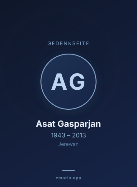 Gedenkportrait von Asat Gasparjan