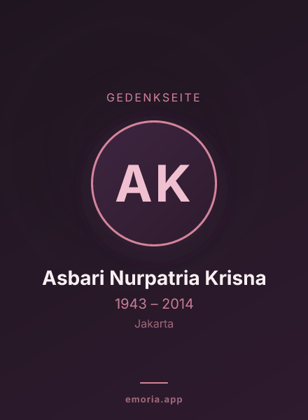 Gedenkportrait von Asbari Nurpatria Krisna