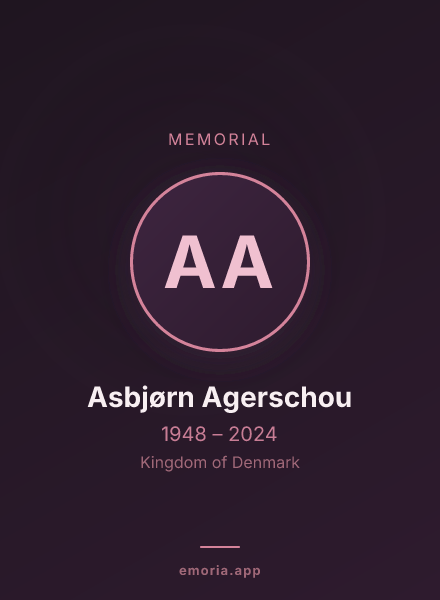 Memorial portrait of Asbjørn Agerschou