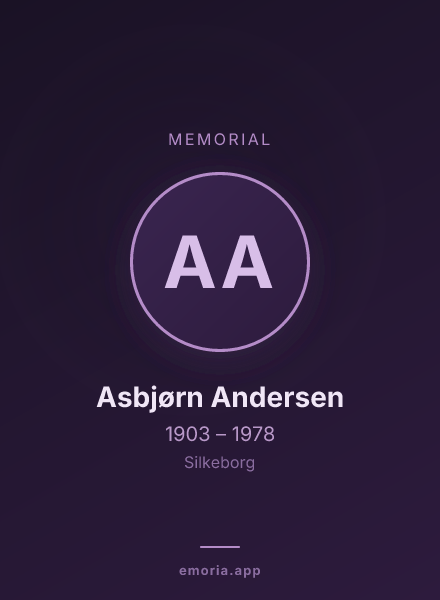 Memorial portrait of Asbjørn Andersen