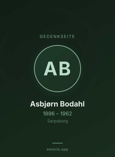 Gedenkportrait von Asbjørn Bodahl