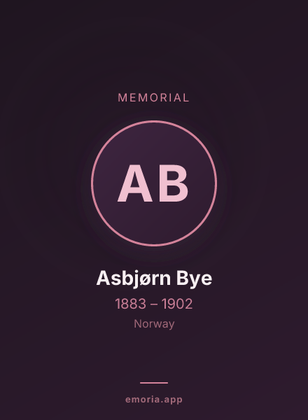 Memorial portrait of Asbjørn Bye
