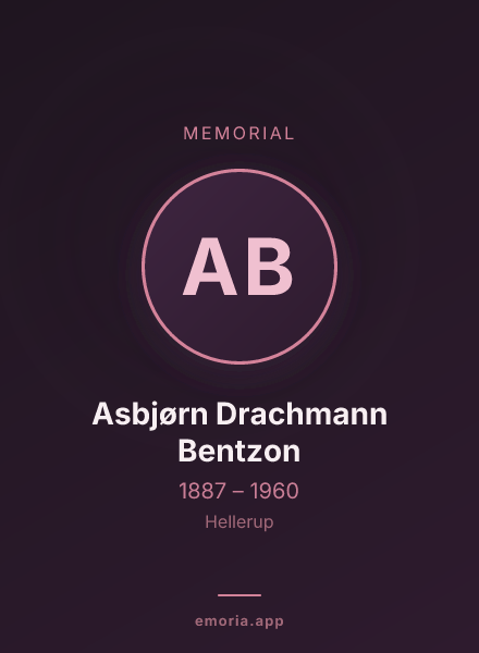 Memorial portrait of Asbjørn Drachmann Bentzon