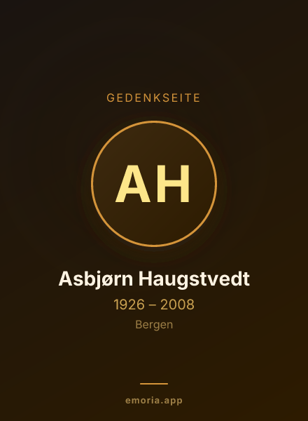 Gedenkportrait von Asbjørn Haugstvedt
