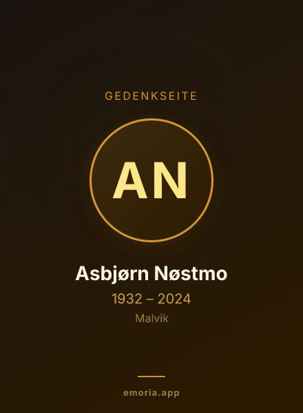 Gedenkportrait von Asbjørn Nøstmo