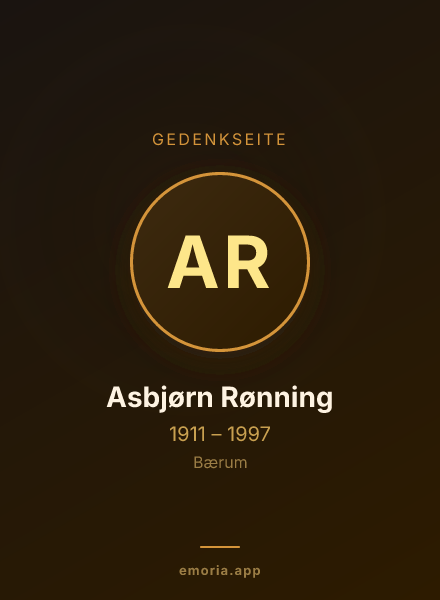 Gedenkportrait von Asbjørn Rønning