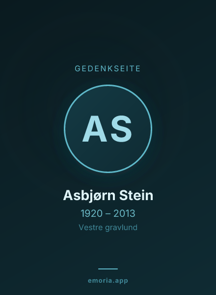 Gedenkportrait von Asbjørn Stein