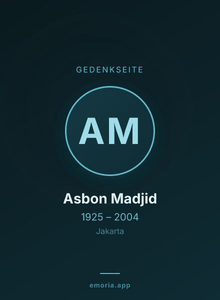 Gedenkportrait von Asbon Madjid
