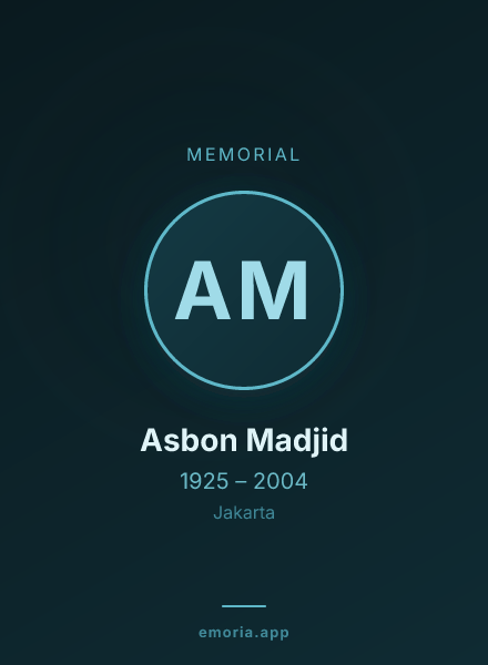 Memorial portrait of Asbon Madjid