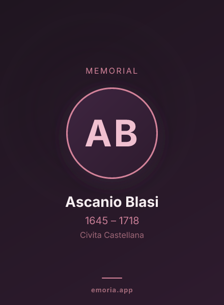 Memorial portrait of Ascanio Blasi