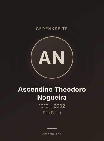 Gedenkportrait von Ascendino Theodoro Nogueira